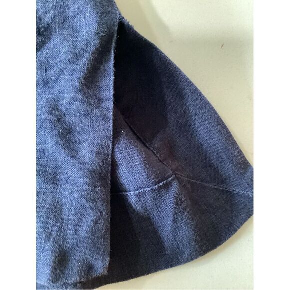 Lilly Pulitzer Amelia Island Top Sz XL 100% Linen Embroidered Blue Pink - Picture 10 of 11